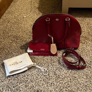 Coach Payton Cora Dome Purse w/ Matching Wallet